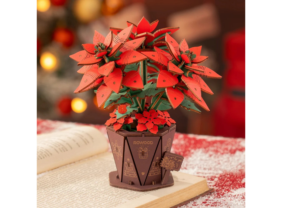 RoboTime 3D drevená skladačka Vianočná hviezda