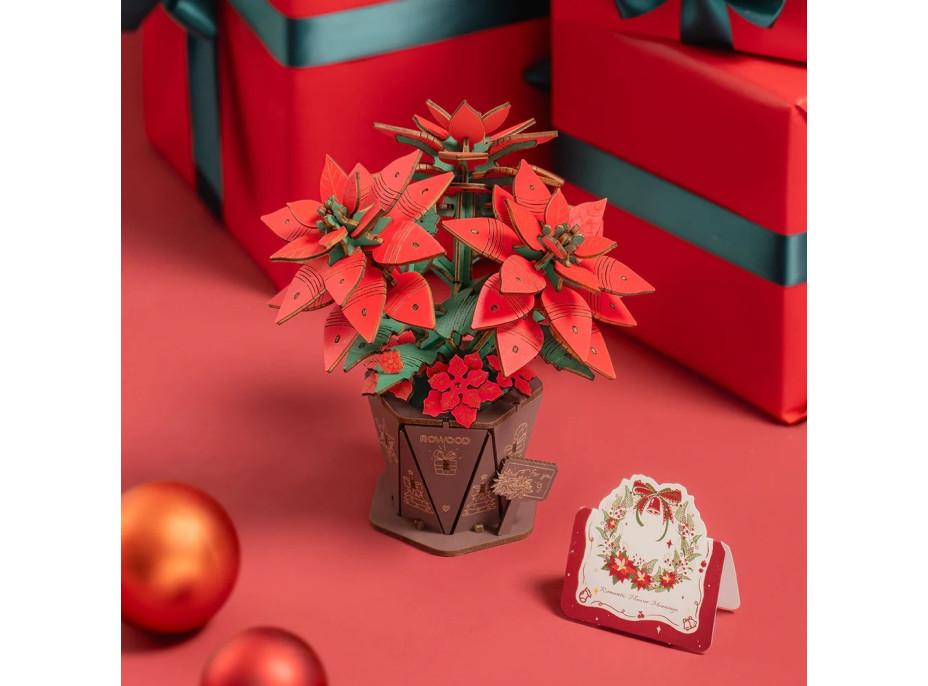 RoboTime 3D drevená skladačka Vianočná hviezda