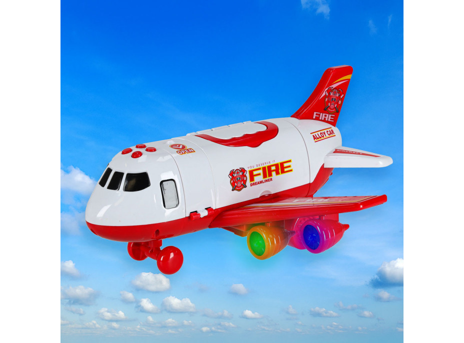 Transportné lietadlo + 3 hasičské vozidlá