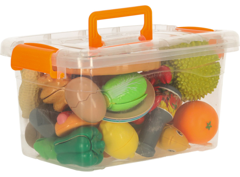 Potraviny na krájanie - zelenina, ovocie, pizza - 36 prvkov