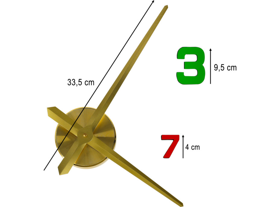 Samolepiace nástenné hodiny 80-90 cm - farebné - 12 číslic