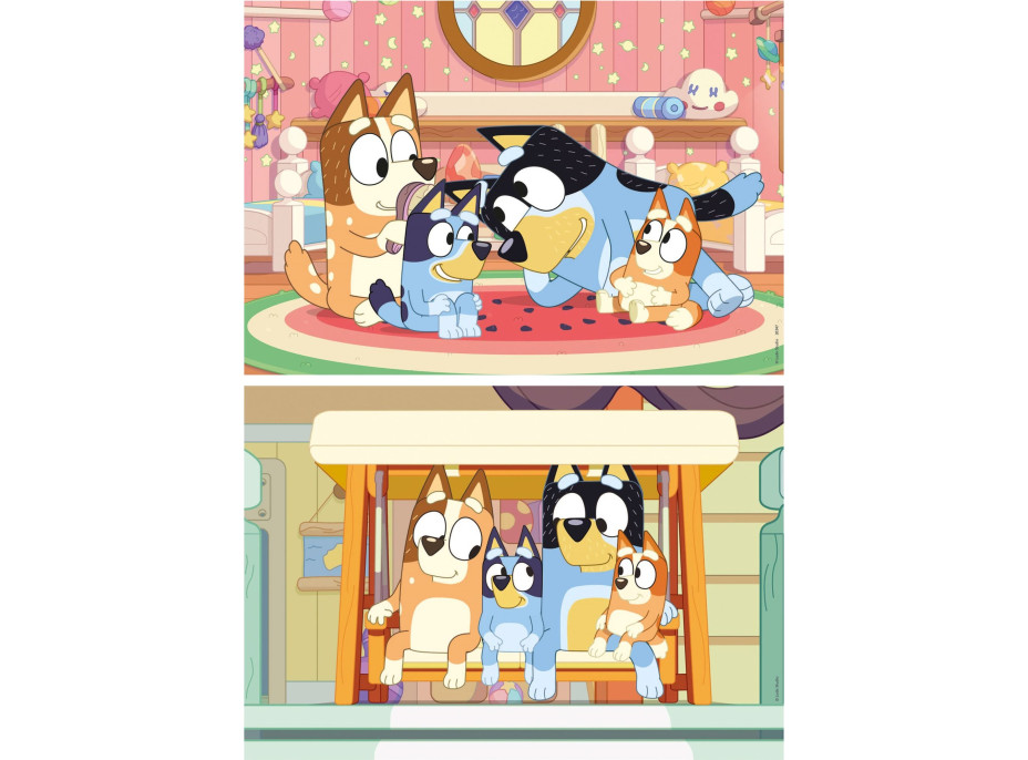 EDUCA Drevené puzzle Bluey 2x16 dielikov