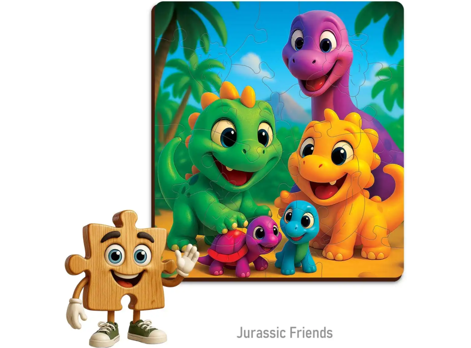 WOODEN CITY Drevené puzzle Dinosaury 20 dielikov