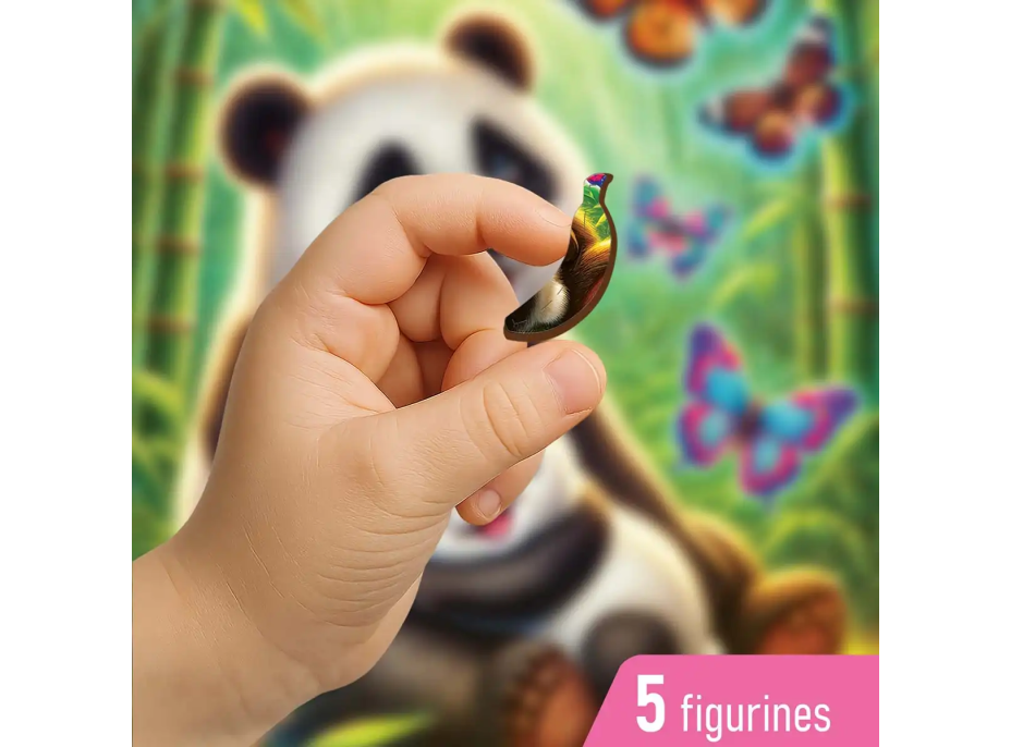 WOODEN CITY Drevené puzzle Pandí dobrodružstvo 20 dielikov