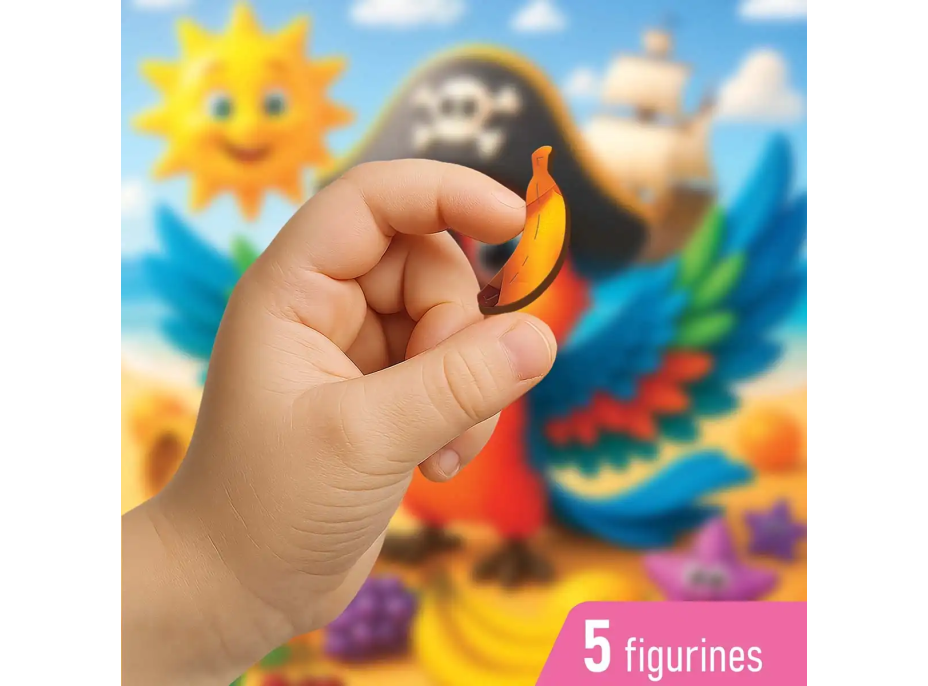 WOODEN CITY Drevené puzzle Pirátsky papagáj 20 dielikov