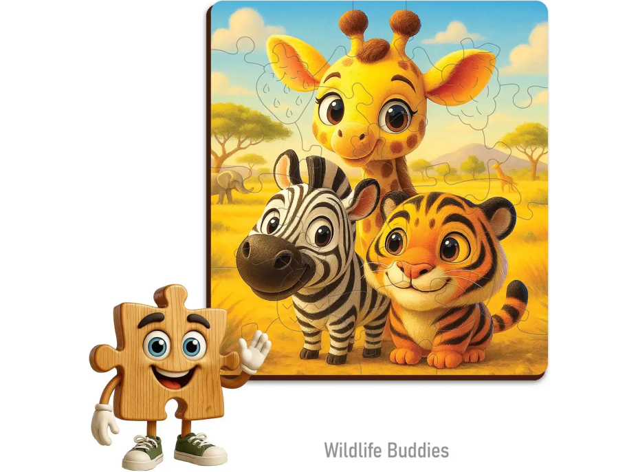 WOODEN CITY Drevené puzzle Priatelia 20 dielikov