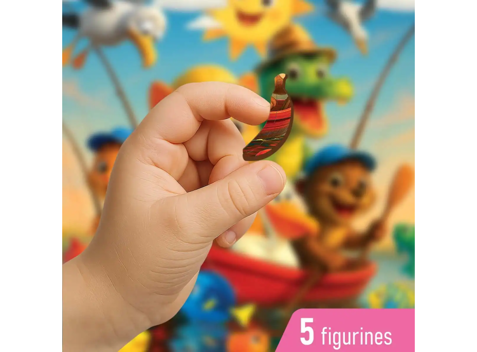 WOODEN CITY Drevené puzzle Rybárčenie 20 dielikov