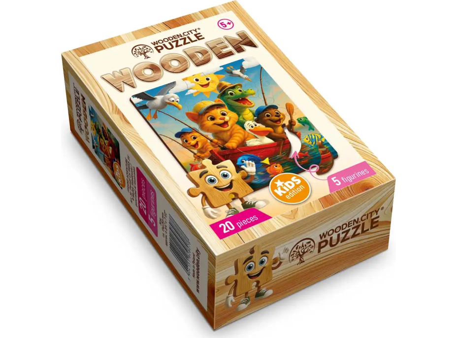 WOODEN CITY Drevené puzzle Rybárčenie 20 dielikov