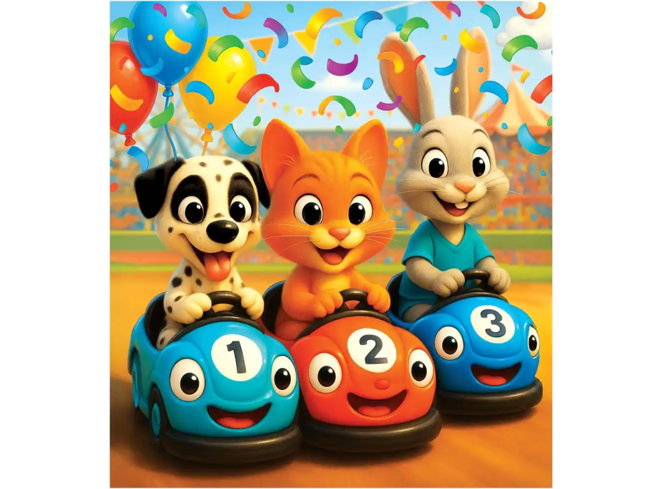 WOODEN CITY Drevené puzzle Šťastný závod 20 dielikov