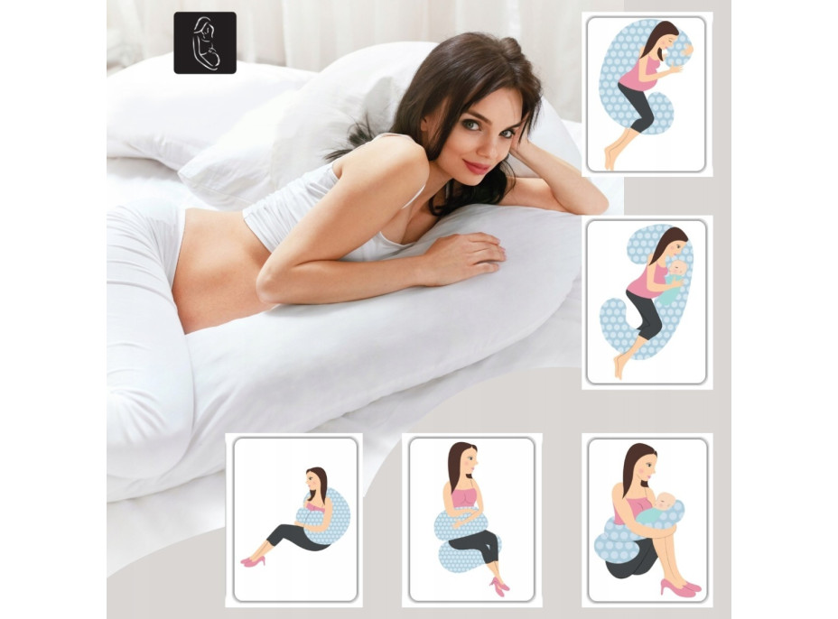 Hniezdočko (kokon) pre bábätko / tehotenský vankúš 2v1 s doplnkami - Vtáčiky / béžové