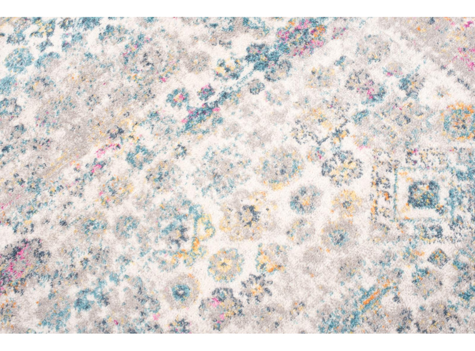 Kusový koberec AZUR vintage - šedý/ružový/modrý, 160x220 cm