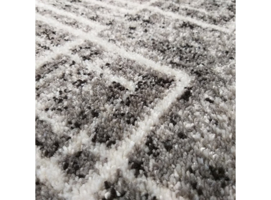 Kusový koberec PANNE cross - odtiene šedej, 160x220 cm