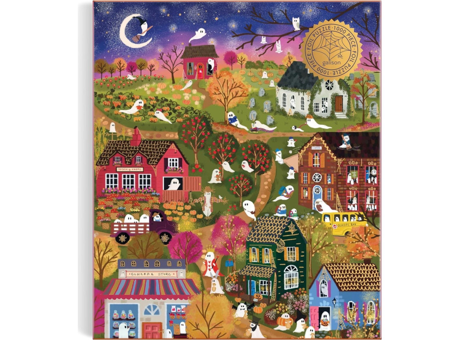 GALISON Metalické puzzle Strašidelná dedina 1000 dielikov