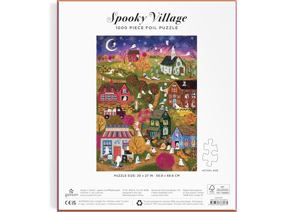GALISON Metalické puzzle Strašidelná dedina 1000 dielikov