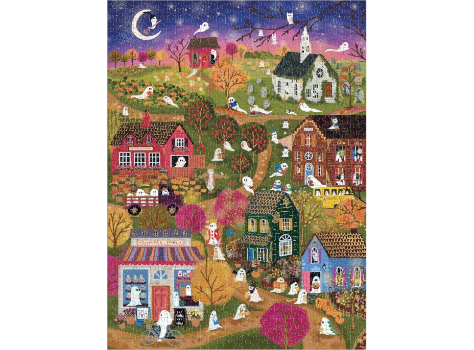 GALISON Metalické puzzle Strašidelná dedina 1000 dielikov