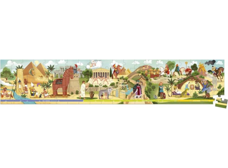 JANOD Panoramatické puzzle v kufríku Antika a mytológie 100 dielikov