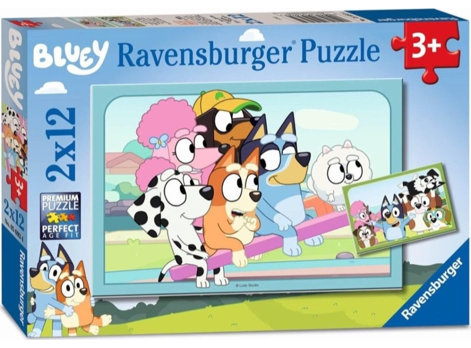 RAVENSBURGER Puzzle Bluey 2x12 dielikov