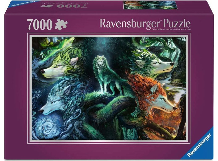 RAVENSBURGER Puzzle Mystickí vlci 7000 dielikov