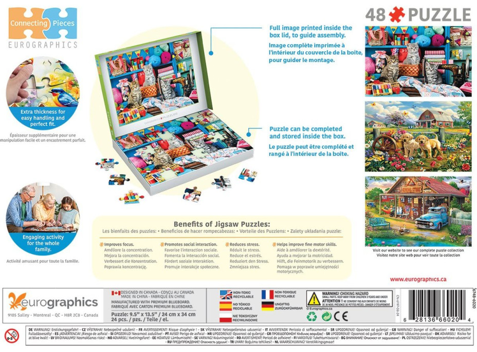 EUROGRAPHICS Puzzle Connecting Pieces: Mačacie pletenie 48 dielikov