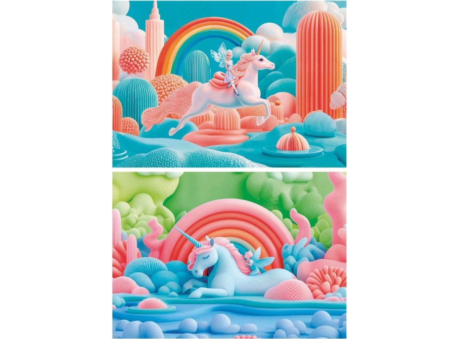 EDUCA Puzzle Magickí jednorožci 2x48 dielikov