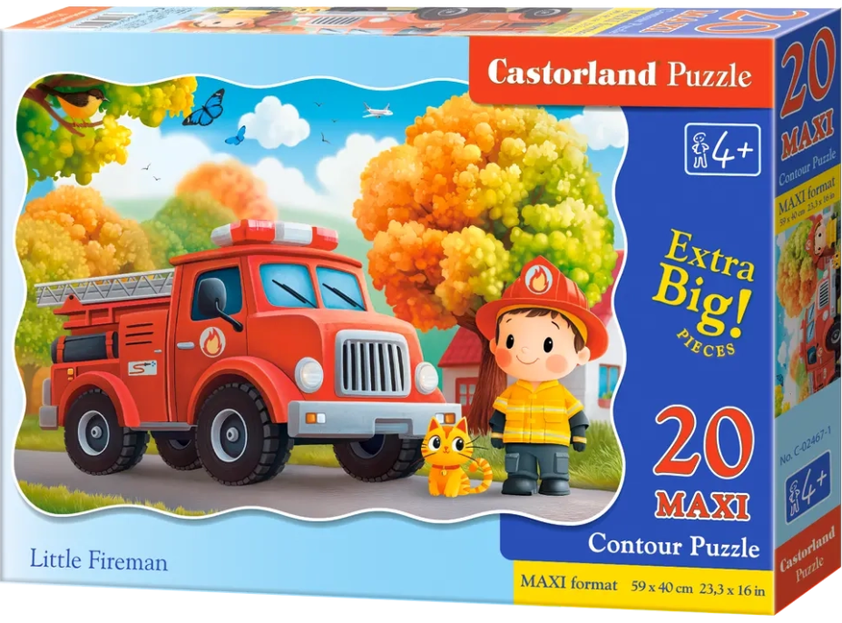 CASTORLAND Puzzle Malý hasič MAXI 20 dielikov