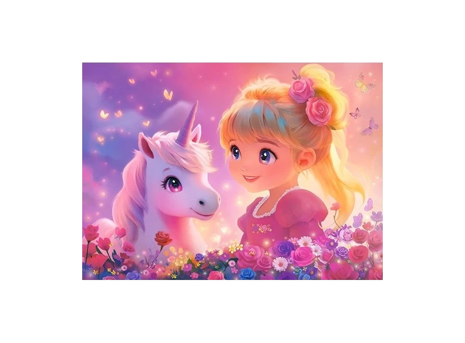 CASTORLAND Puzzle Princezná s jednorožcom 100 dielikov