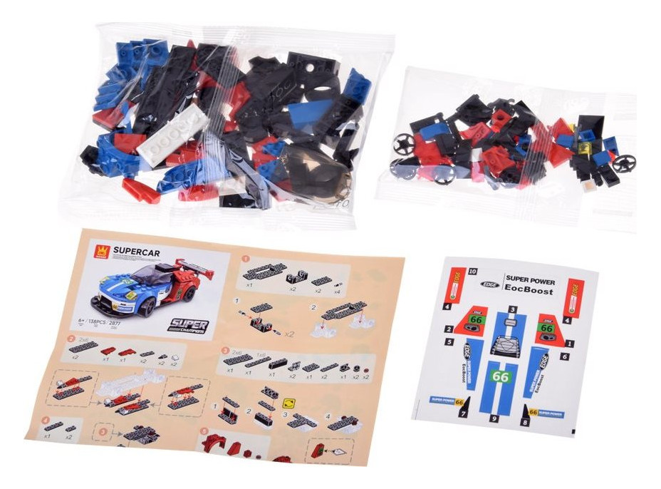 JOKOMISIADA Stavebnica Športové auto 138 dielikov