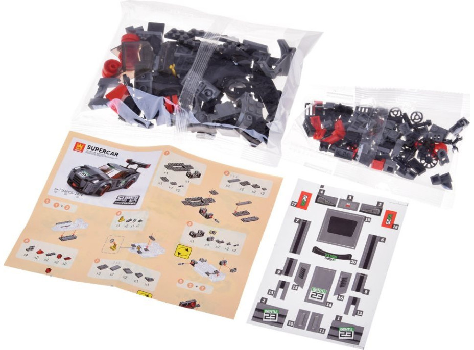 JOKOMISIADA Stavebnica Športové auto 166 dielikov