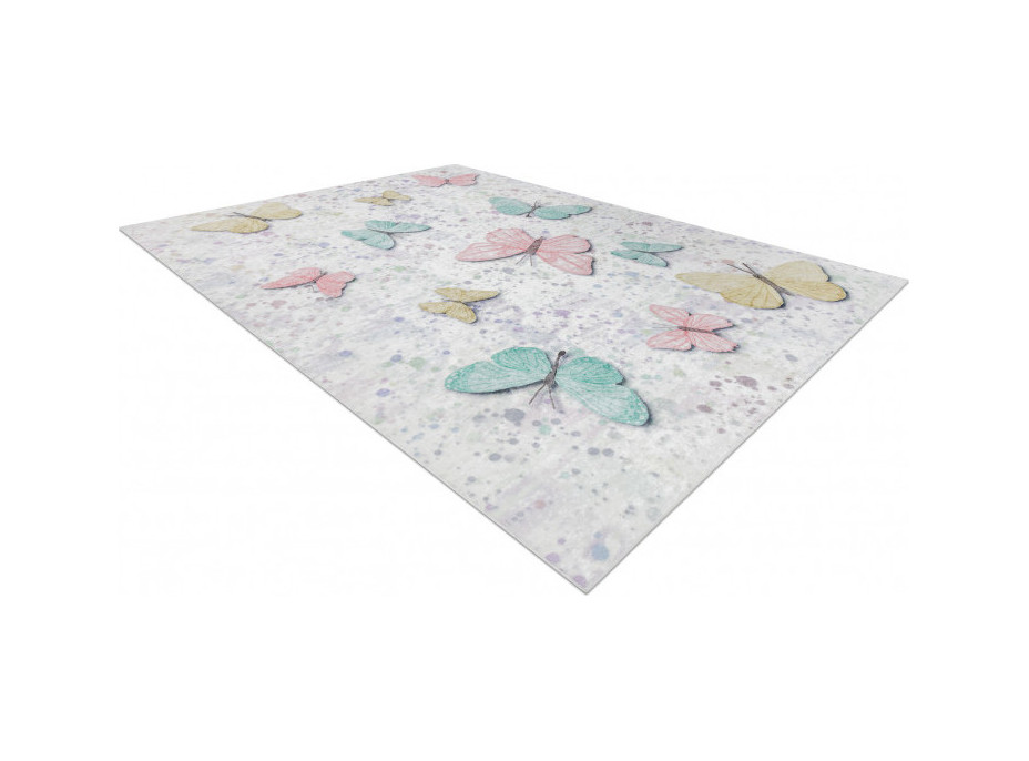 Detský kusový koberec Bambino 1610 Butterflies cream, 80x150 cm