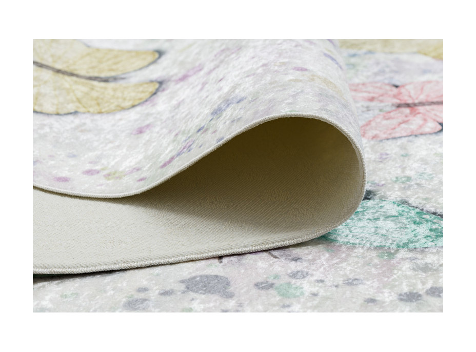 Detský kusový koberec Bambino 1610 Butterflies cream, 80x150 cm