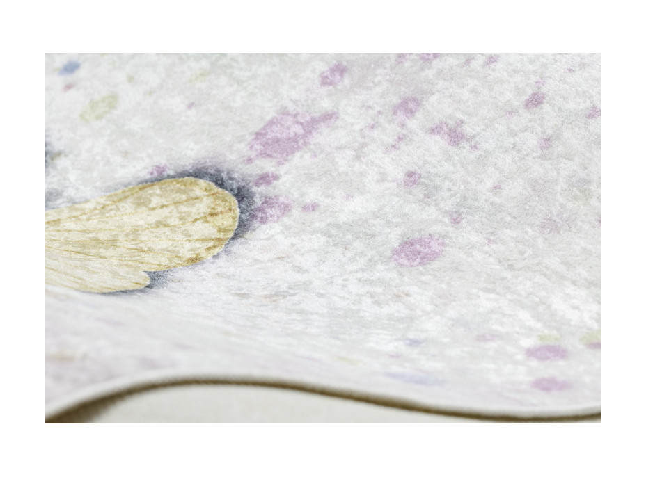 Detský kusový koberec Bambino 1610 Butterflies cream, 80x150 cm