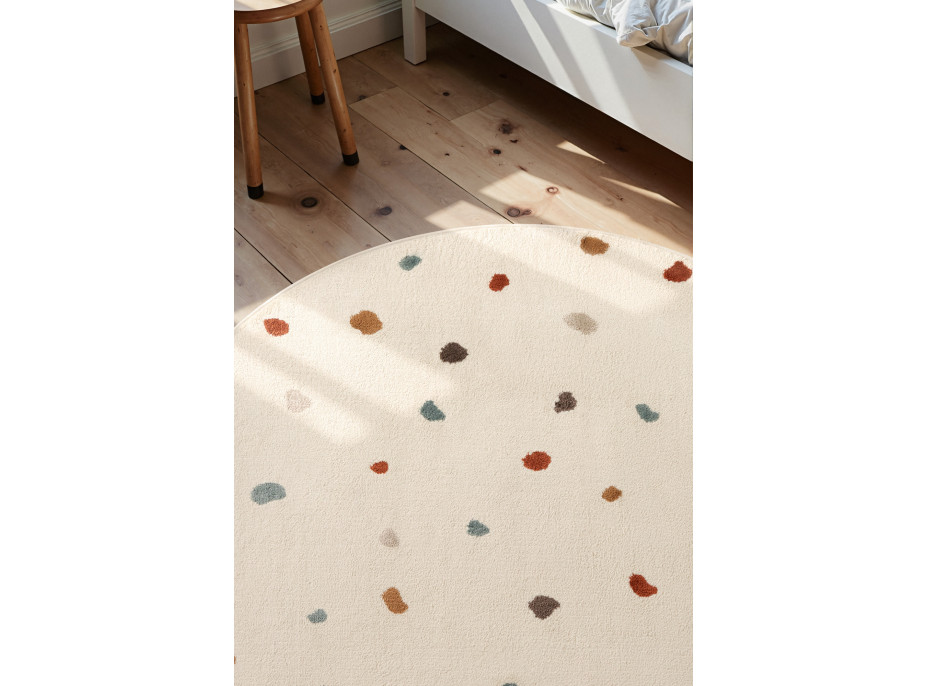Detský koberec Adventures 106210 Cream Multicolor kruh