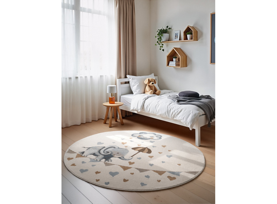 Detský kusový koberec Villeroy & Boch Boho Kids 106303 Cream Multicolor kruh