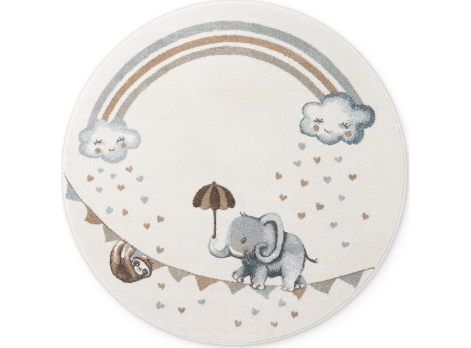 Detský kusový koberec Villeroy & Boch Boho Kids 106304 Cream Multicolor kruh