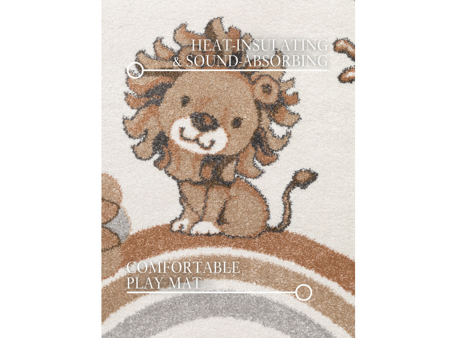 Detský kusový koberec Villeroy & Boch Boho Kids 106307 Cream Multicolor kruh