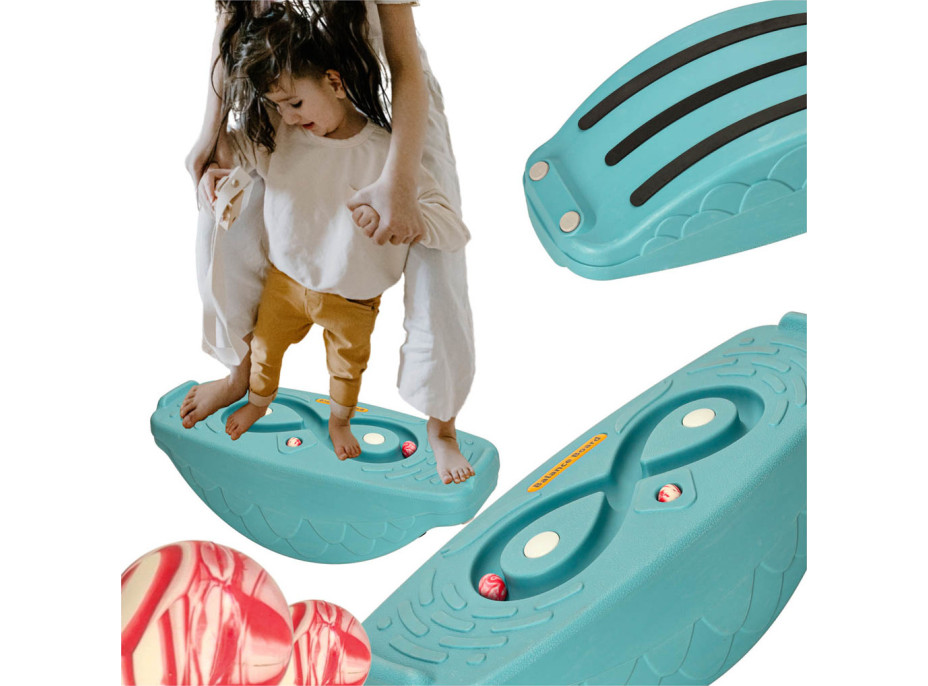 Balančná doska s guličkovým labyrintom - tyrkysová