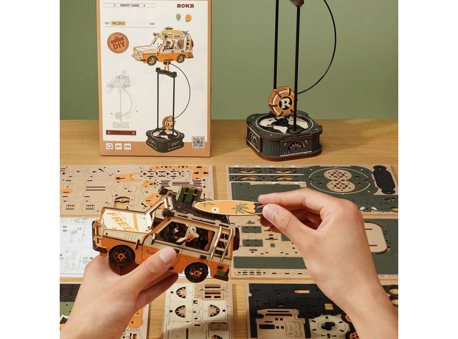 RoboTime 3D mechanická skladačka Road Tripper s kyvadlom