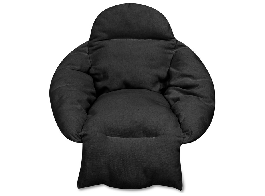 Podsedák LUARO XXL do hojdacieho kresla - čierny