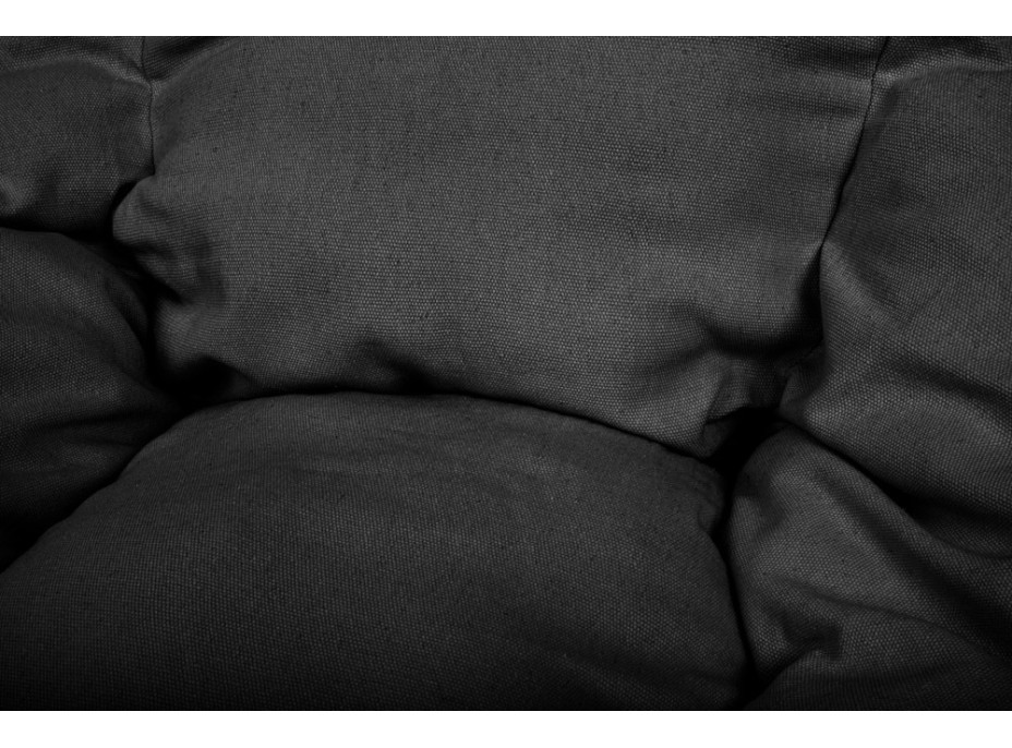 Podsedák LUARO XXL do hojdacieho kresla - čierny