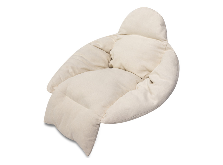 Podsedák LUARO XXL do hojdacieho kresla - ecru