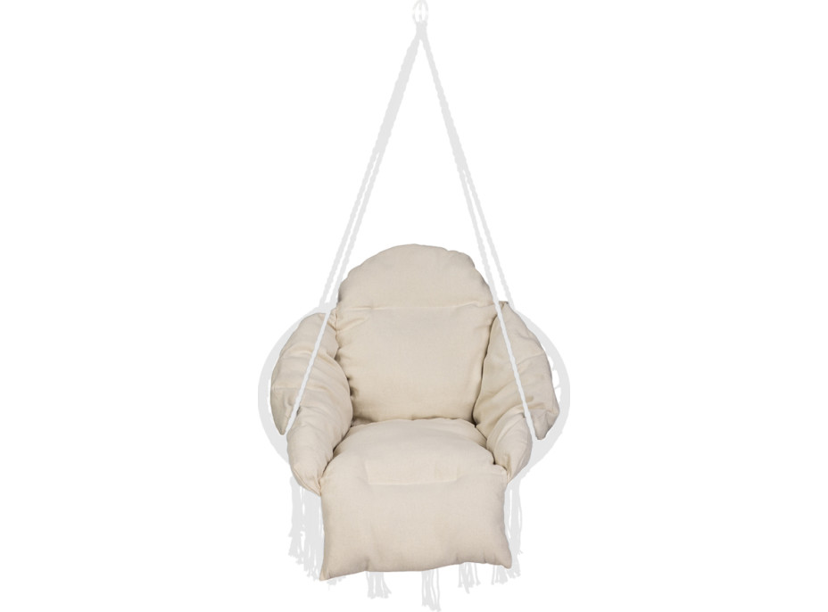 Podsedák LUARO XXL do hojdacieho kresla - ecru