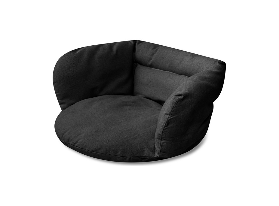 Podsedák LUARO do hojdacieho kresla - čierny