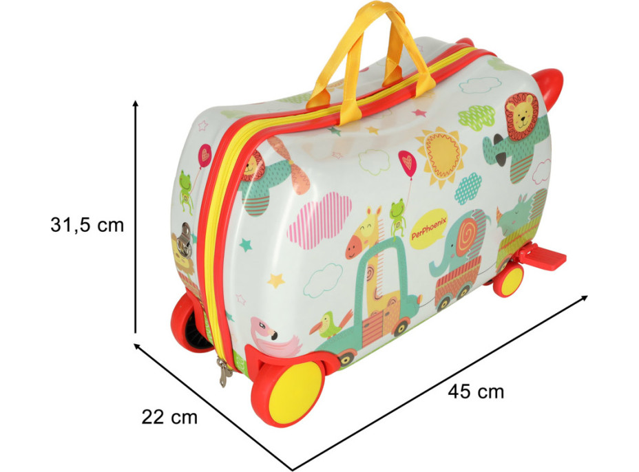 Detský cestovný kufor na kolieskach - ZOO