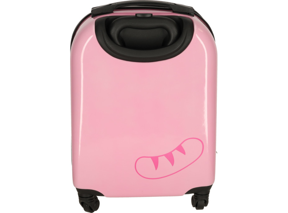 Detský cestovný kufor na kolieskach - Ružová mačka