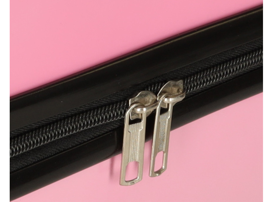 Detský cestovný kufor na kolieskach - Ružová mačka