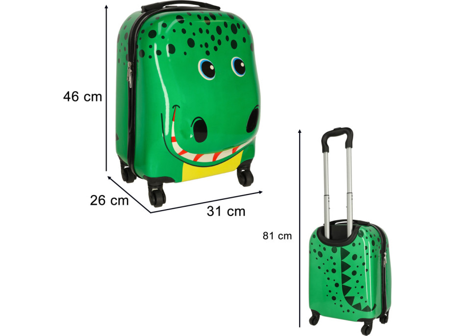 Detský cestovný kufor na kolieskach - Krokodíl