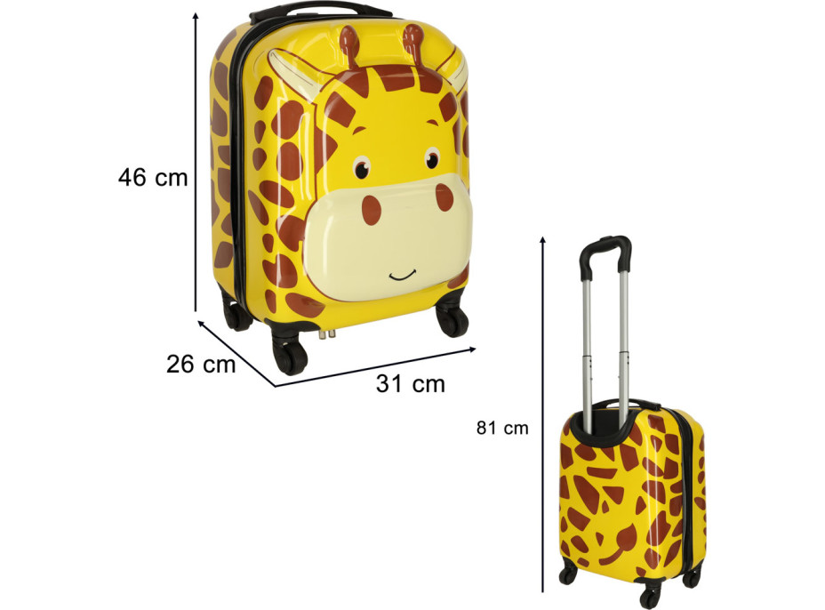 Detský cestovný kufor na kolieskach - Žirafa
