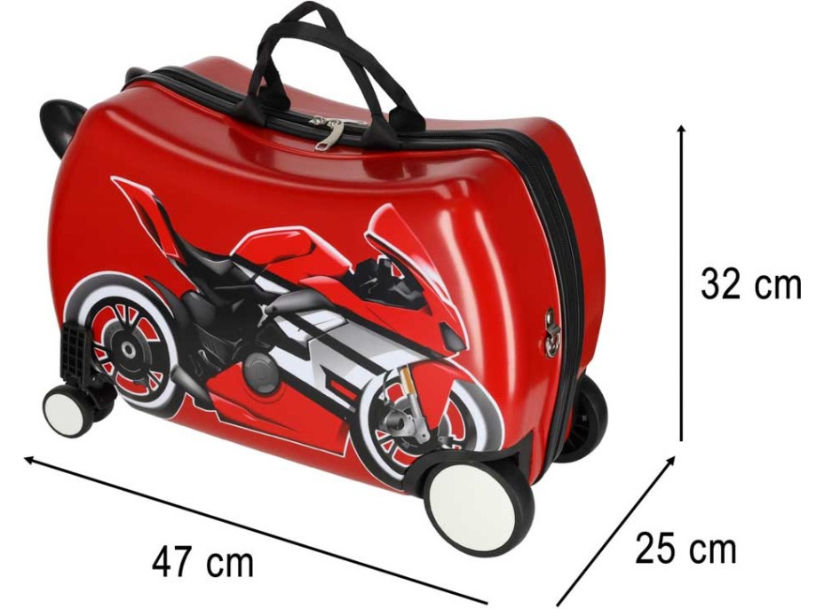 Detský cestovný kufor na kolieskach - Motorka