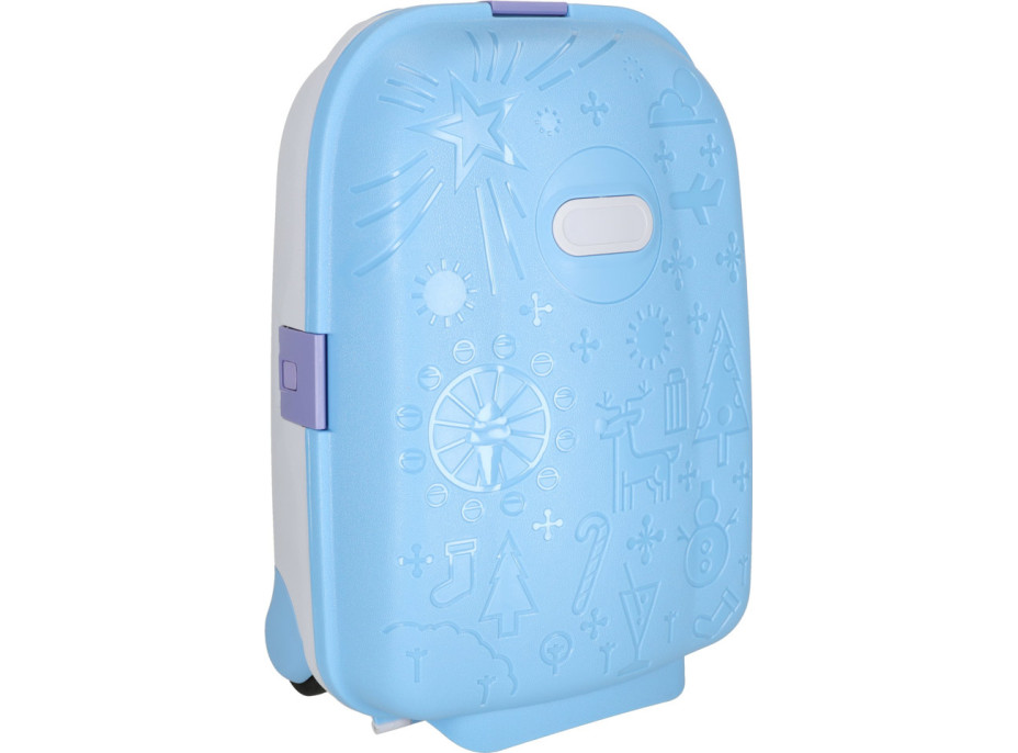 Detský cestovný kufor na kolieskach/príručná batožina - modrý