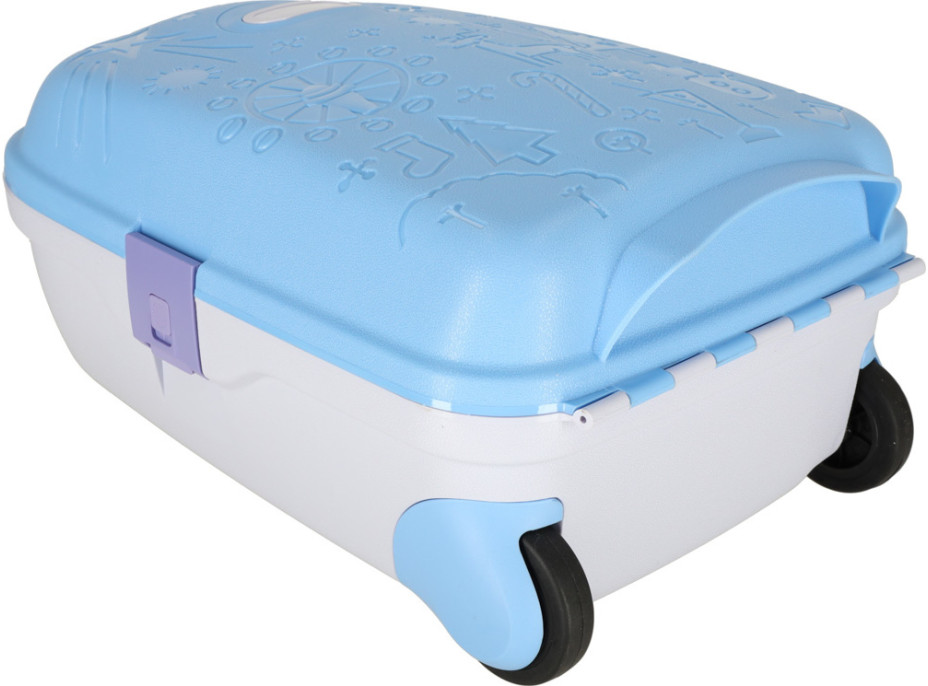 Detský cestovný kufor na kolieskach/príručná batožina - modrý